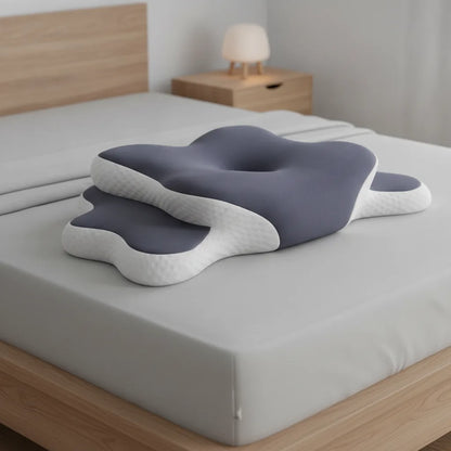 Oreiller cervical ergonomique à mémoire de forme