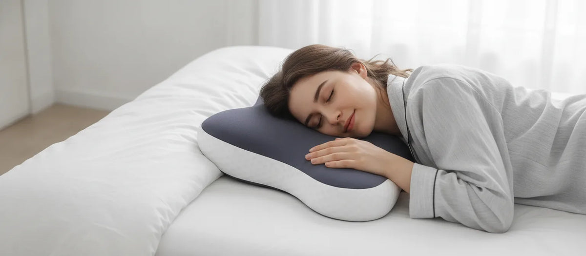 Oreiller cervical ergonomique à mémoire de forme
